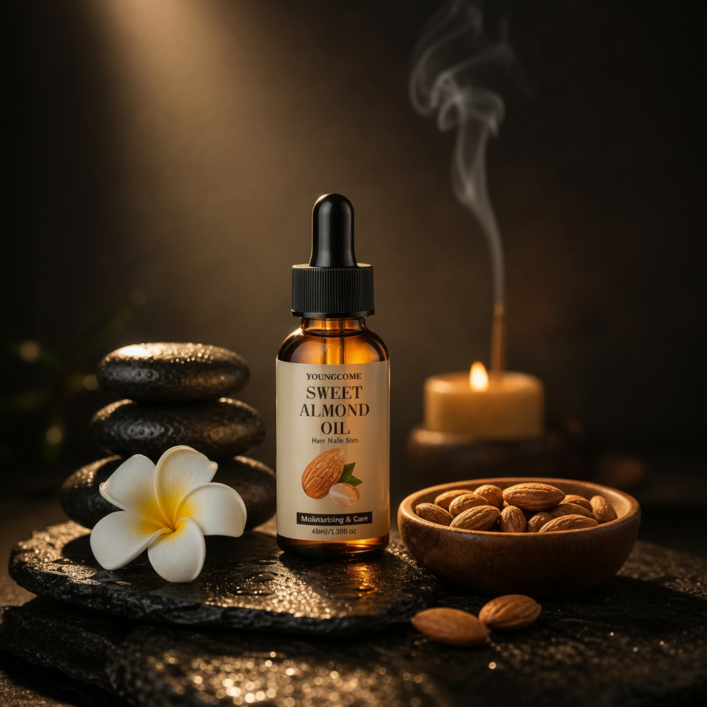Huile d’amande naturelle pour peau et cheveux